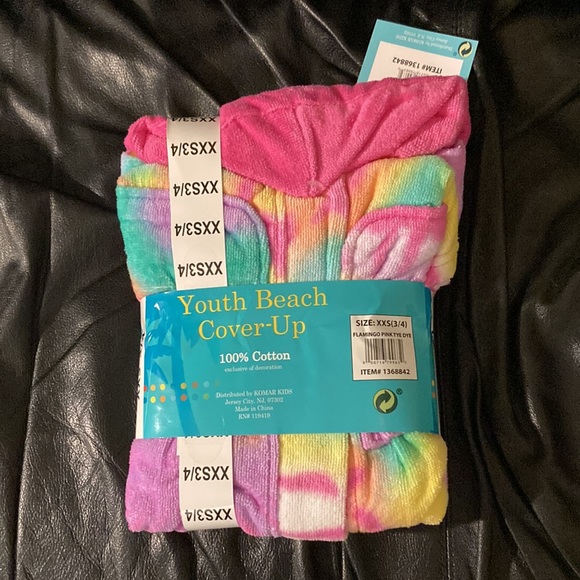 NWT youth beach cover-up sz. xxs 3/4 - Picture 2 of 2
